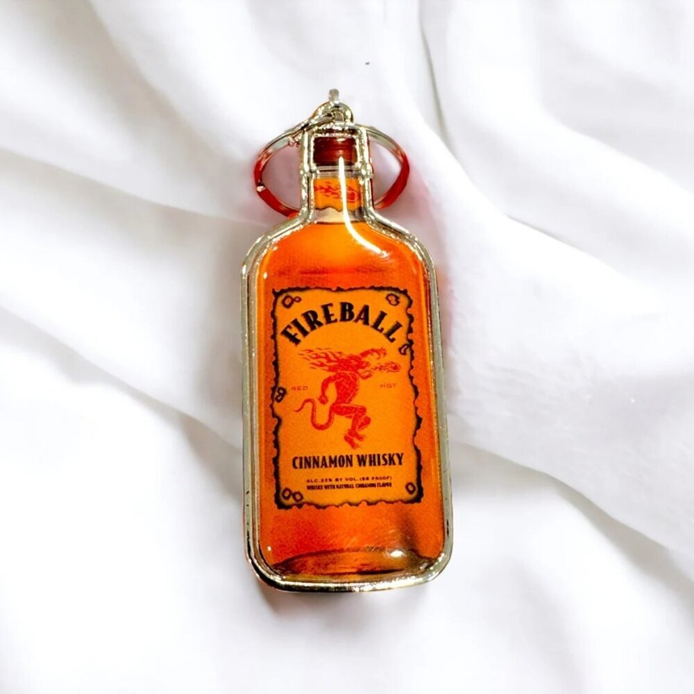 Fireball Whiskey Metal Keychain & Bottle Opener  NIB​